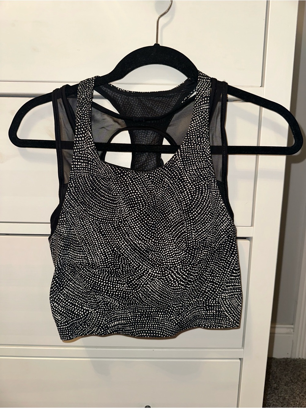 lululemon athletica Black & White Dot Wave Sports Bra